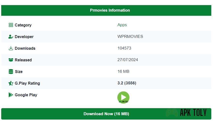 Downloading Guideline For Prmovies Apk