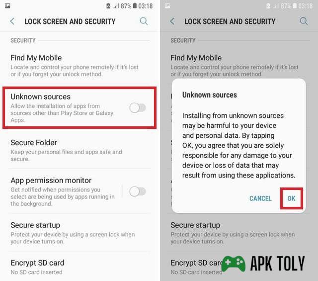 activate unknown sources telegram premium mod apk