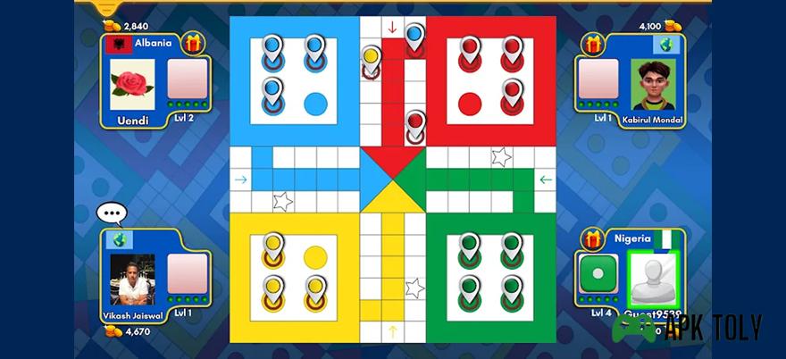 Play together with your friends on Ludo King Mod Apk 