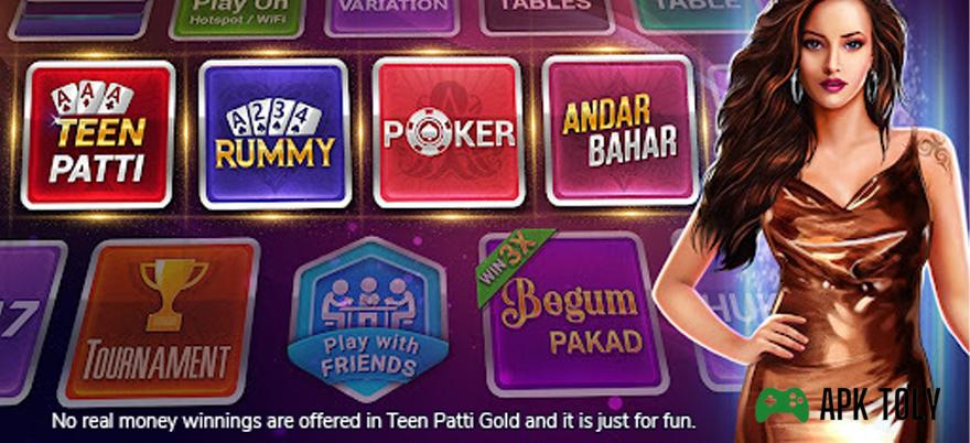 Teen Patti Gold APK with many available mode