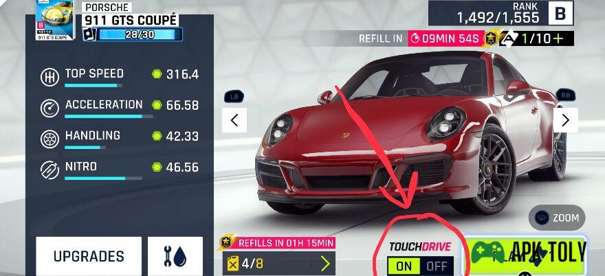 asphalt 9 mod apk touchdrive