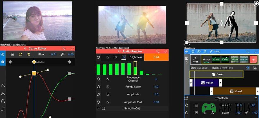 node video editor mod apk interface