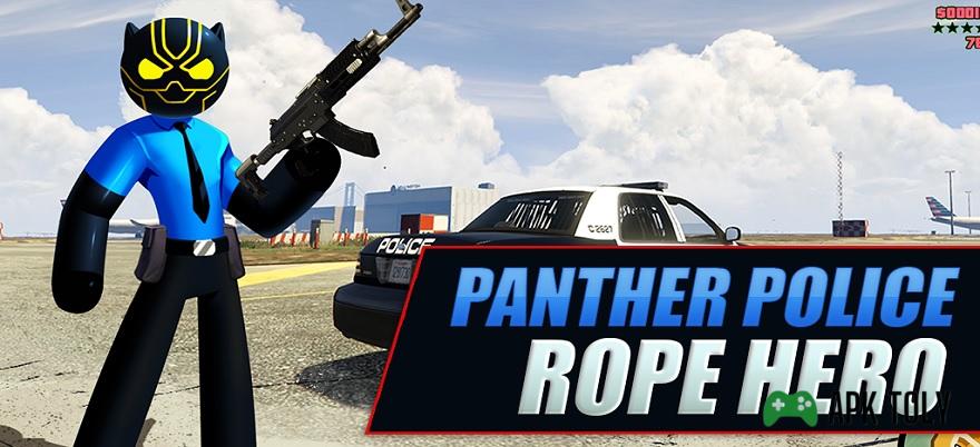 rope hero mod apk panther police stickman