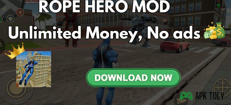 rope hero mod apk no ads