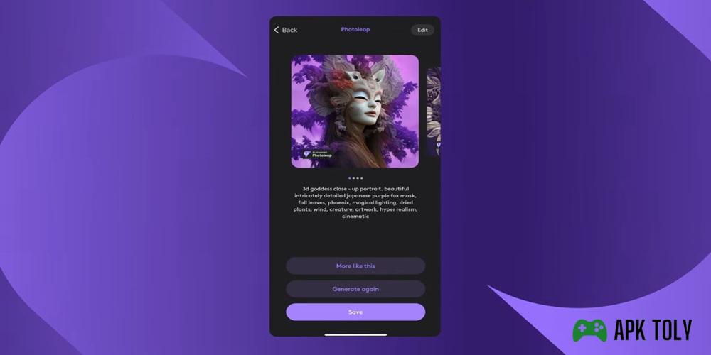 Photoleap Mod APK generated ai pictures